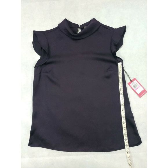 Vince Camuto Blouse Plum Purple Ruffled Sl… - Picture 7 of 8